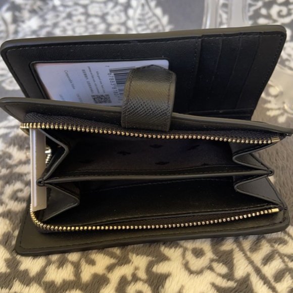 Kate Spade Staci Colorblock Medium Compact Bifold Wallet Warm Beige Multi - Picture 13 of 16